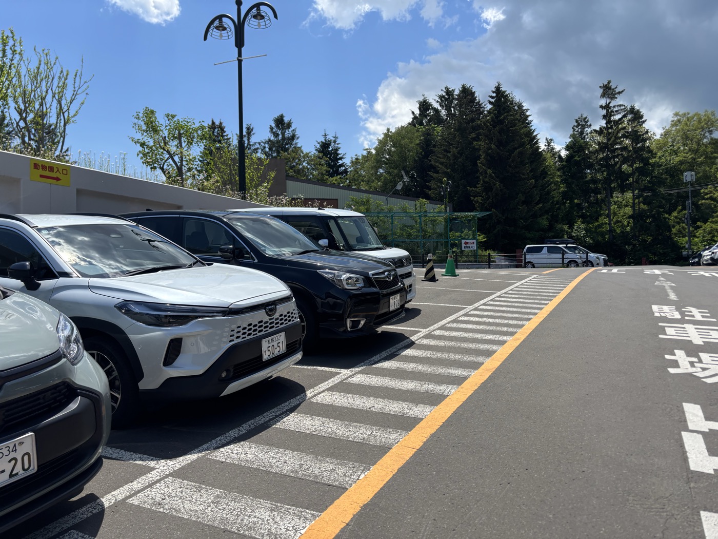 円山動物園 西口近くの駐車場